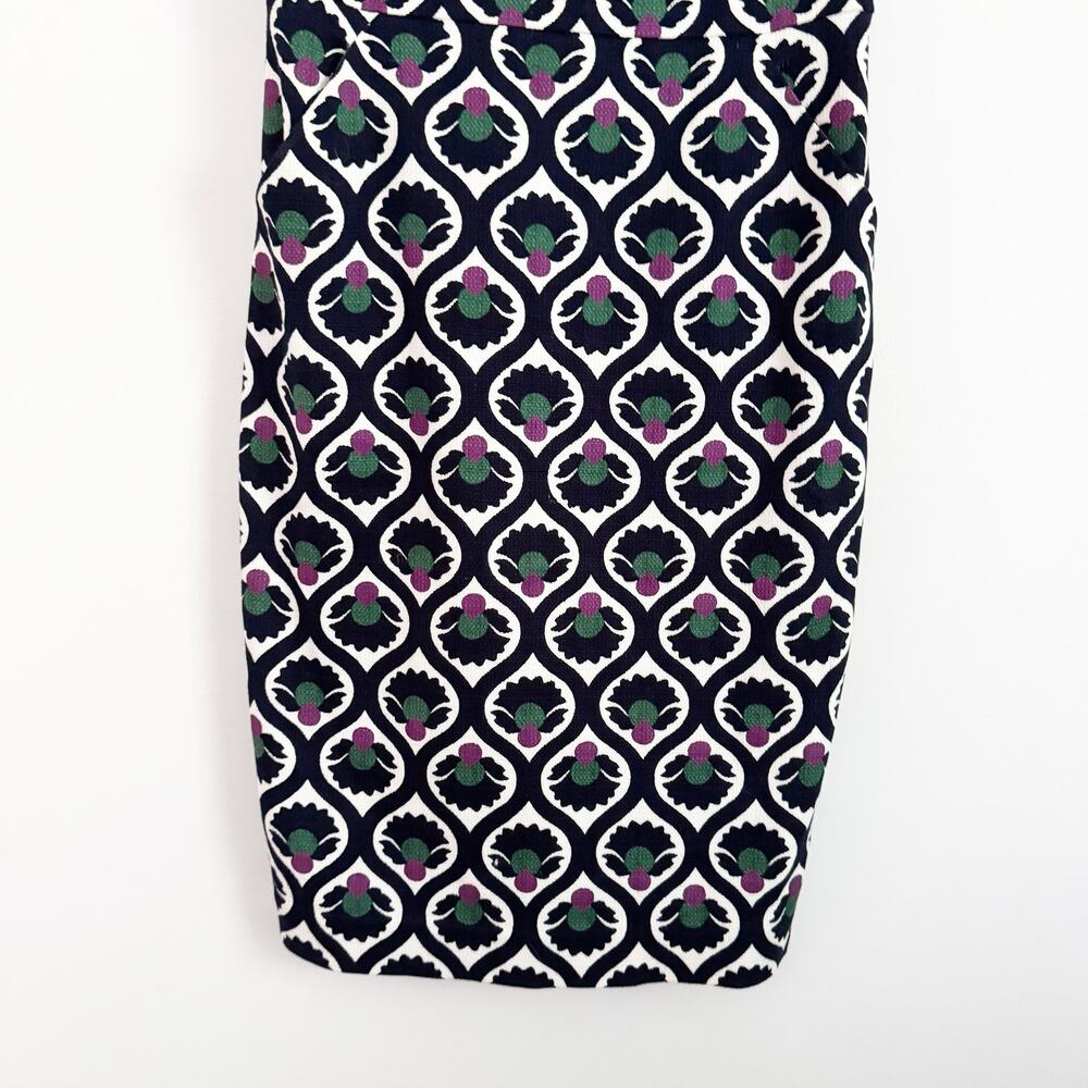 BODEN Heather Textured Shift Dress Navy Blue 6 - Picture 4 of 10